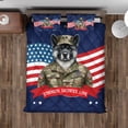 thumbnail image 4 of Happy Father's Day Honoring Veterans Akita in Army Uniform Quilt Bedding Set Inu Dog Lover 1 Blanket Bed Cover 2 Pillowcases - 13007, 4 of 5