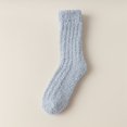 thumbnail image 4 of HNMKIU Winter Coral Mid Calf Socks Thermal Home Sleeping Non Shedding Comfortable Warmth Retention Socks Blue,One Size, 4 of 4