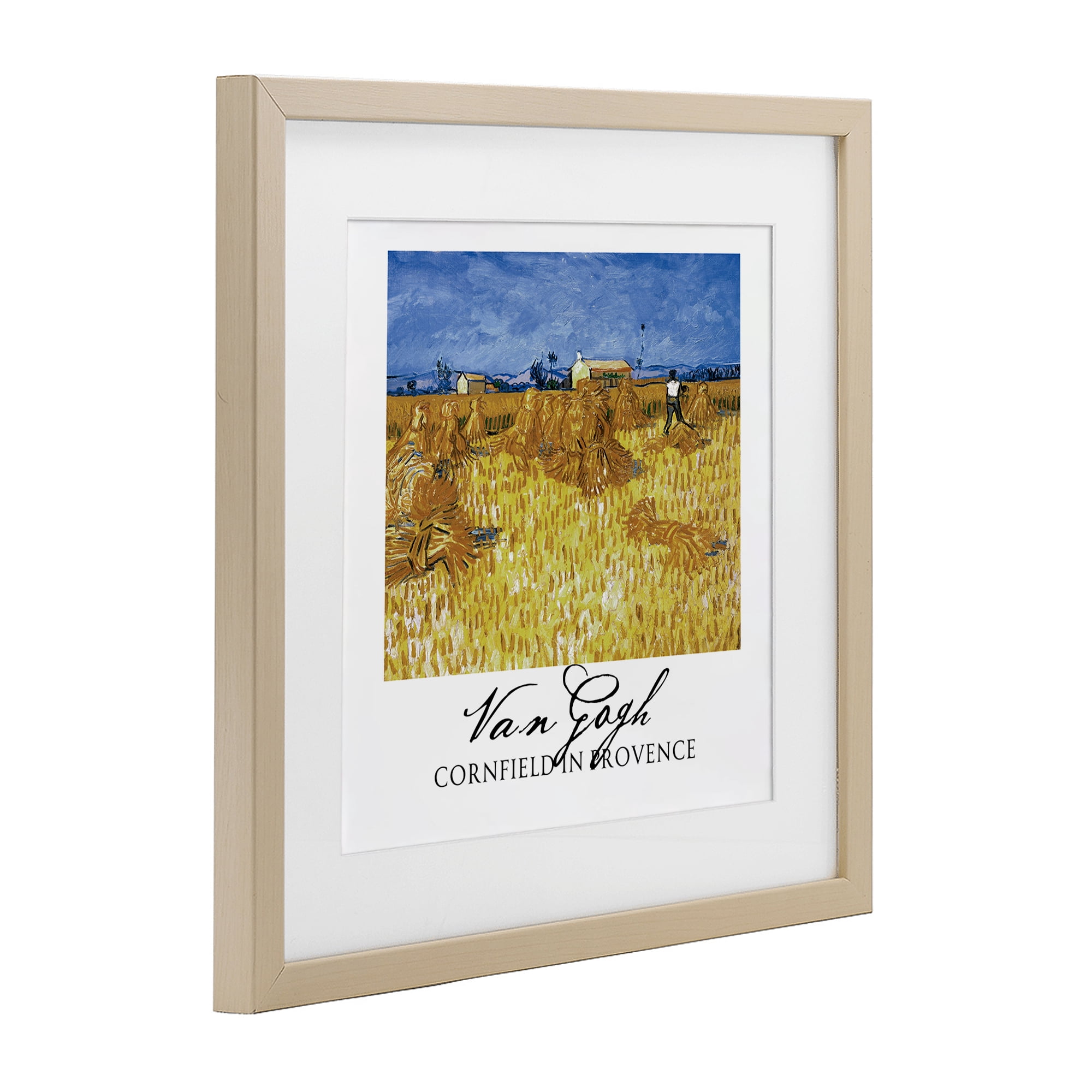 Stupell Industries Van Gogh Cornfield Provence Birch Framed Print Under Glass, design by Vintage Hustle