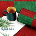 thumbnail image 4 of Christmas Area Rugs 8' x 10', Christmas Carpet with Non-Slip Backing, Stain-Resistant Checkered Print Floor Mats, Washable for Living Room, Bedroom, Red Green, 4 of 8