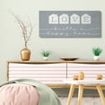 thumbnail image 2 of Stupell Industries Love Builds a Happy Home Phrase Blue Neighborhood Inspirational Painting Gallery Wrapped Canvas Art Print Wall Art, 17 x 40, 2 of 6