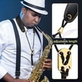 thumbnail image 4 of Saxophone Sangle de Cou, Sangle de Saxophone Réglable en Cuir PU pour Saxophones Alto Baryton Treble, 4 of 8
