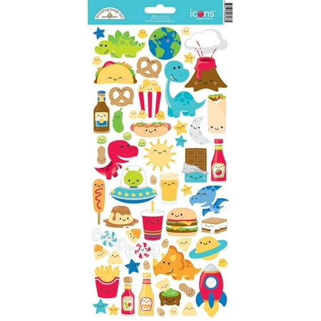Doodlebug Designs Cardstock Alphabet Stickers - Doodlebug Cardstock Stickers-So Much Pun Icons