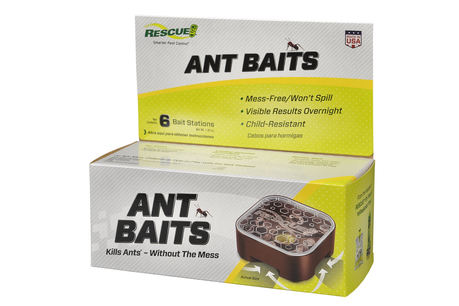 Rescue! Indoor Outdoor Ant Killer Bait Station 6 Pack