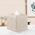 thumbnail image 3 of Box Cover Square, Upgrade 99% Compatible Large Size, Modern Tissue Box Holder for Napkin Facial Paper, Leather Dryer Sheet Dispenser Organizer,Night Stand, 3 of 5