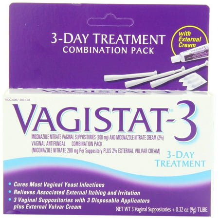 Vagistat 3 Day Treatment, Cures Most Yeast Infections, Relieves Itching and Irritation with External Vulvar Cream + Makeup Blender Stick, 12 (Best Cure For Upper Respiratory Infection)