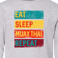 thumbnail image 4 of Inktastic Eat Sleep Muay Thai Repeat Long Sleeve Youth T-Shirt, 4 of 5