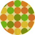 thumbnail image 1 of Ahgly Company Tapis de Zone Rond d'Intérieur Lavable à la Machine, Style Transitionnel, Vert Caméléon, 6 Pieds Rond, 1 of 7