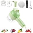 thumbnail image 1 of Jinsinto 4 in 1 Portable Electric Vegetable Cutter Set, Manual Food Processor, Vegetable Slicer for Garlic and Vegetables Mini Garlic Chopper, Onion, Vegetable, Minced Meat, 1 of 5