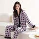 thumbnail image 1 of Cárdigan de manga larga con estampado de leopardo para mujer, pijama con cuello en V, ropa de dormir Sexy para el hogar, 1 of 5