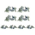 thumbnail image 1 of Guirnalda rústica de flores artificiales, centro de mesa para fondo de pared de fiesta en casa 4 Blanco Azul, 1 of 9
