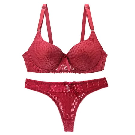 

MELDVDIB Women s No Side Effects Underarm and Back-Smoothing Comfort Wireless Lightly Lined T-Shirt Lingerie Set Gift Summer Saveings Clearance