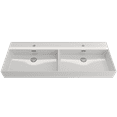 thumbnail image 3 of BOCCHI 1393-001-0132 47.75" Double Fireclay Sink for Two 1-Hole Faucets in White, 3 of 7
