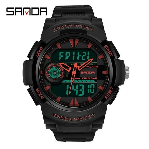 EXPLOJOY Men's Electronic Watch – LED Backlight, Waterproof, Multifunction, Youth Style