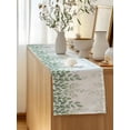 thumbnail image 5 of Table Runner 36 Inches Long for Kitchen Dining, Spring Emerald Green Eucalyptus Dresser Scarf Farmhouse, Dining Table Decorations for Wedding/Parties, Botanical Leaf Country 13 x 36 In, 5 of 8