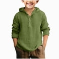 thumbnail image 1 of WUANDIXFA T-Shirt pour Bébé Garçon à Manches Longues, Couleur Unie, Col Ras du Cou de Base, T-Shirt d'Été Doux pour Bébé, Coton pour Nourrisson Tee, Vert, 12-13 Ans, 1 of 4