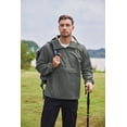 thumbnail image 2 of COOFANDY Men's Waterproof Jacket With Hood - Lightweight Packable Rain Shell Pullover Coat, 2 of 5