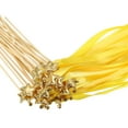 thumbnail image 4 of Uxcell Ribbon Fairy Wands Silk Stick Streamer with Bells 24 Pack(Yellow), 4 of 6