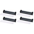 thumbnail image 4 of 4 Pcs Bornier 15A 600V Double Rangée Bande de Barrière de Borne de Vis pour Pont Éclairage Tunnel Distribution de Puissance, 4 of 8