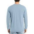 thumbnail image 2 of Felirenzacia Men's V Neck Sweatshirt, Casual Lightweight Cotton Long Sleeve Pullover Shirt Top,Light Blue,L, 2 of 6