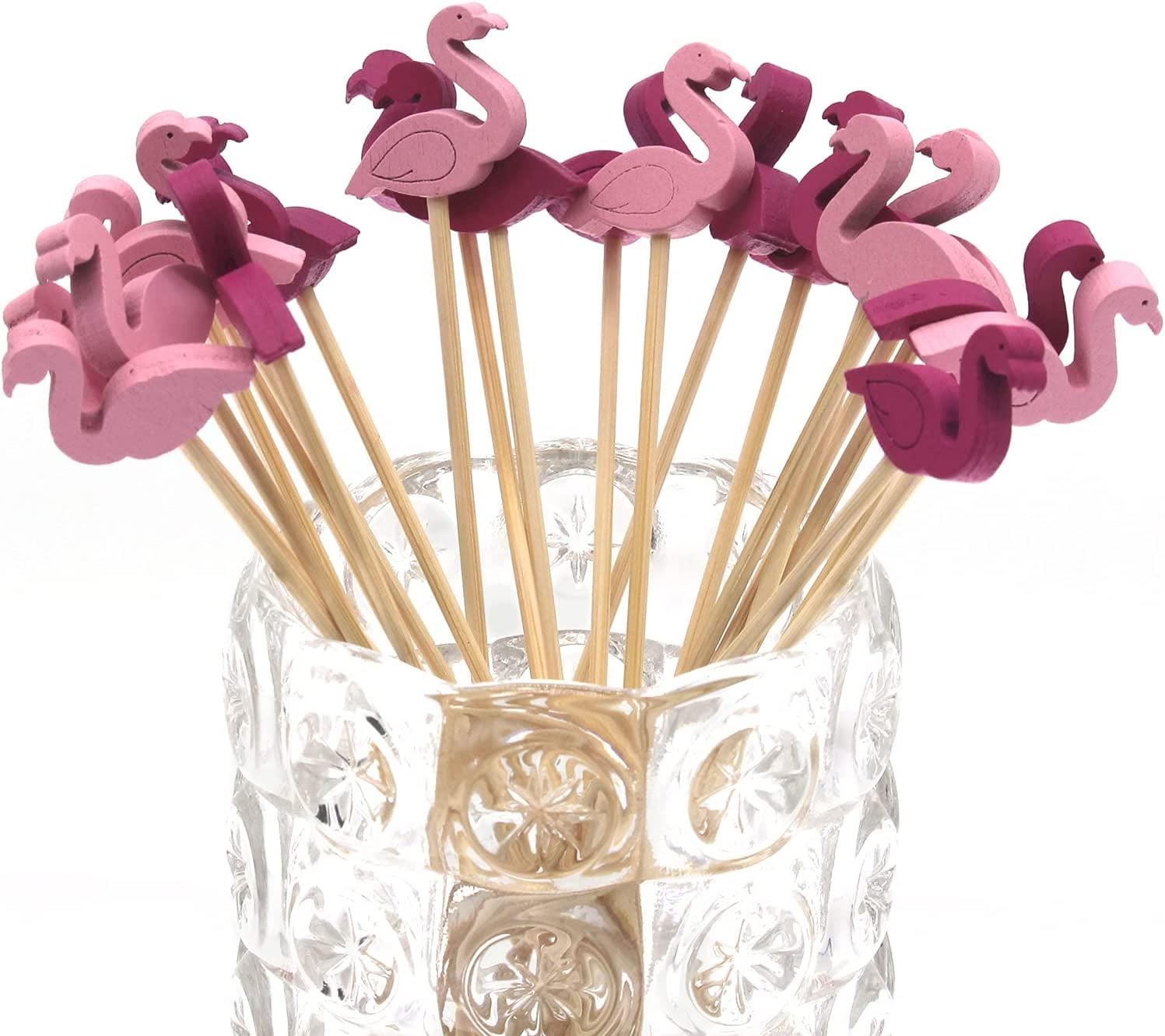 Flamingo Cocktail Picks, Set Of 200 | 4.7" Pink Bamboo Skewers For Drinks, Appetizers & Party Decor - View #13