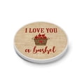 thumbnail image 2 of I Love You Burlap 2.75 x 2.75 Absorbent Ceramic Car Coasters Pack of 2, 2 of 4