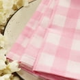 thumbnail image 3 of PurpleEssences Gingham Check Cloth Napkins Set of 10, 18x18 inches -Blush Pink/White, 3 of 5
