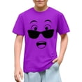 thumbnail image 2 of Piuwrlz Purple Short Shirts Sleeve Teen Boys Graphic T-Shirts Pullover T Shirts Purple Size 9 Years, 2 of 7