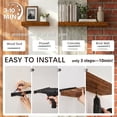 thumbnail image 4 of Mifurn Rustic Brown 23.6'' Floating Shelves for Wall, Set of 2 Wall Mounted Wood Shelves for Bedroom, Bathroom, Kitchen, 4 of 9