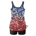 thumbnail image 3 of Hvot&aat Women Tankini Bathing Suits 4th of July Swimsuits American Flag Patriotic Graphic Swimwear with Boyshorts, 3 of 4