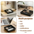 thumbnail image 5 of Valet Tray for Men,7.08"x 6.69"x1.89" PU Leather Catchall Tray for Nightstand or Entryway, Organizer for Keys, Wallet & Watch, Black, 5 of 10