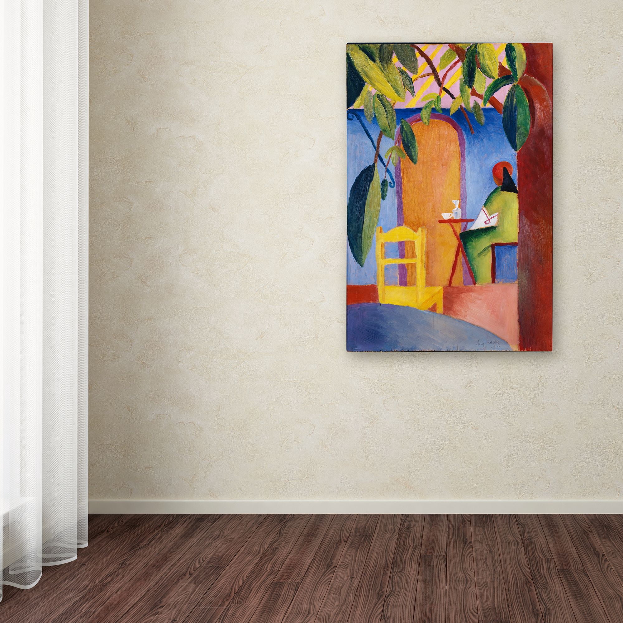 Trademark Fine Art 'Turkish Cafe' Canvas Art by August Macke