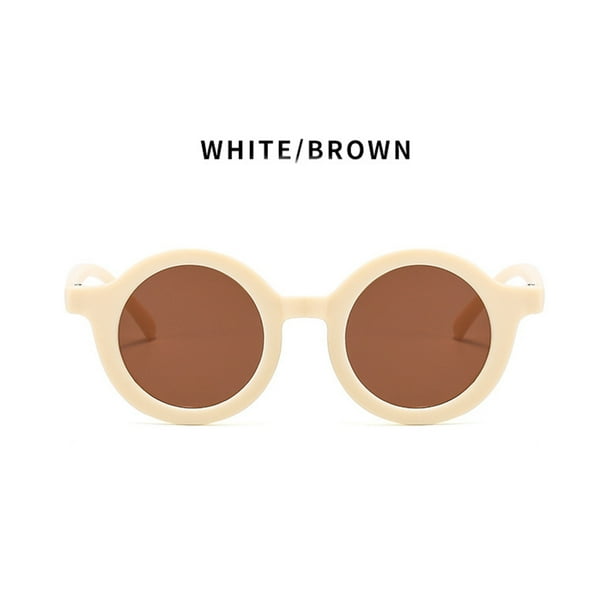 Verano niños niña niño gafas de sol niños gafas de sol redondas UV400 beige Ndcxsfigh Para Estrenar