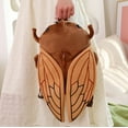 thumbnail image 3 of Cute Cicada Plushy Purse Cartoon Kids Backpack Lightweight 3D Design Adjustable Straps Preschool Approved For Travel Nature Summer Adventures, 3 of 7