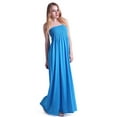 thumbnail image 1 of hde women's strapless maxi dress plus size tube top long skirt sundress cover up,large,blue, 1 of 4