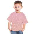 thumbnail image 2 of Penkiiy Boys Girls T Shirts Glitter Printed Graphic Tees Shirts Crewneck Short Sleeve for Kids 9-10 Years Pink, 2 of 5