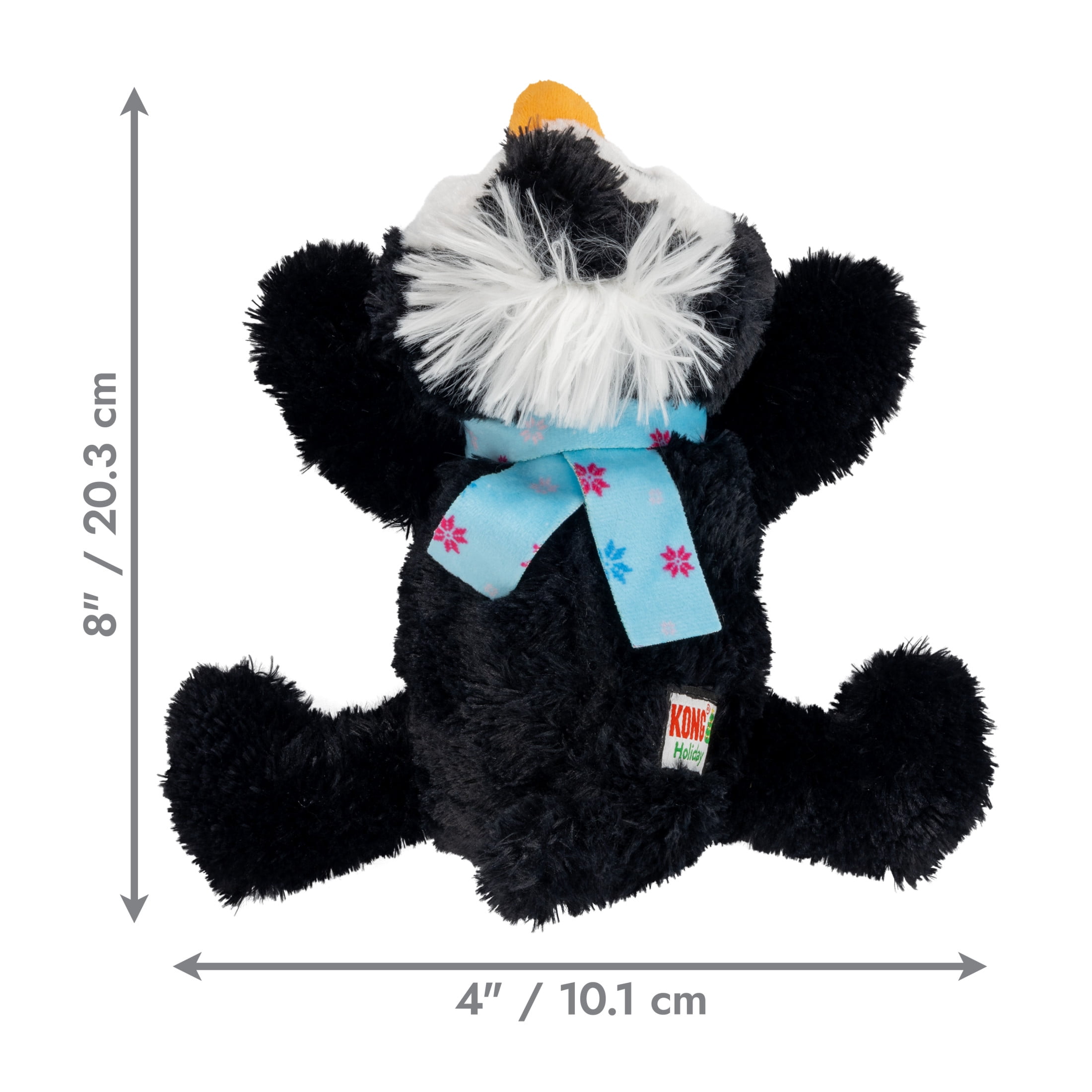 KONG® Holiday Cozie™ Dog Toy, Penguin, Black, Medium