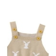 thumbnail image 6 of Musuos Newborn Baby Easter Romper 3 6 12 18M Cute Rabbit Pattern Sleeveless Jumpsuit, 6 of 8
