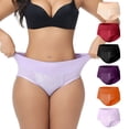thumbnail image 2 of Posijego Women's Plus Size Underwear Cotton Briefs Panties High Waist Comfortable Seamless Panty Breathable Soft, 2 of 3