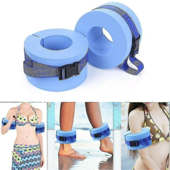 Aquatic Swimming Weights Water Aerobics Float Sleeves Fitness Exercise Set Ankle Arm Belts With Quick Release Buckle - Sbkjv