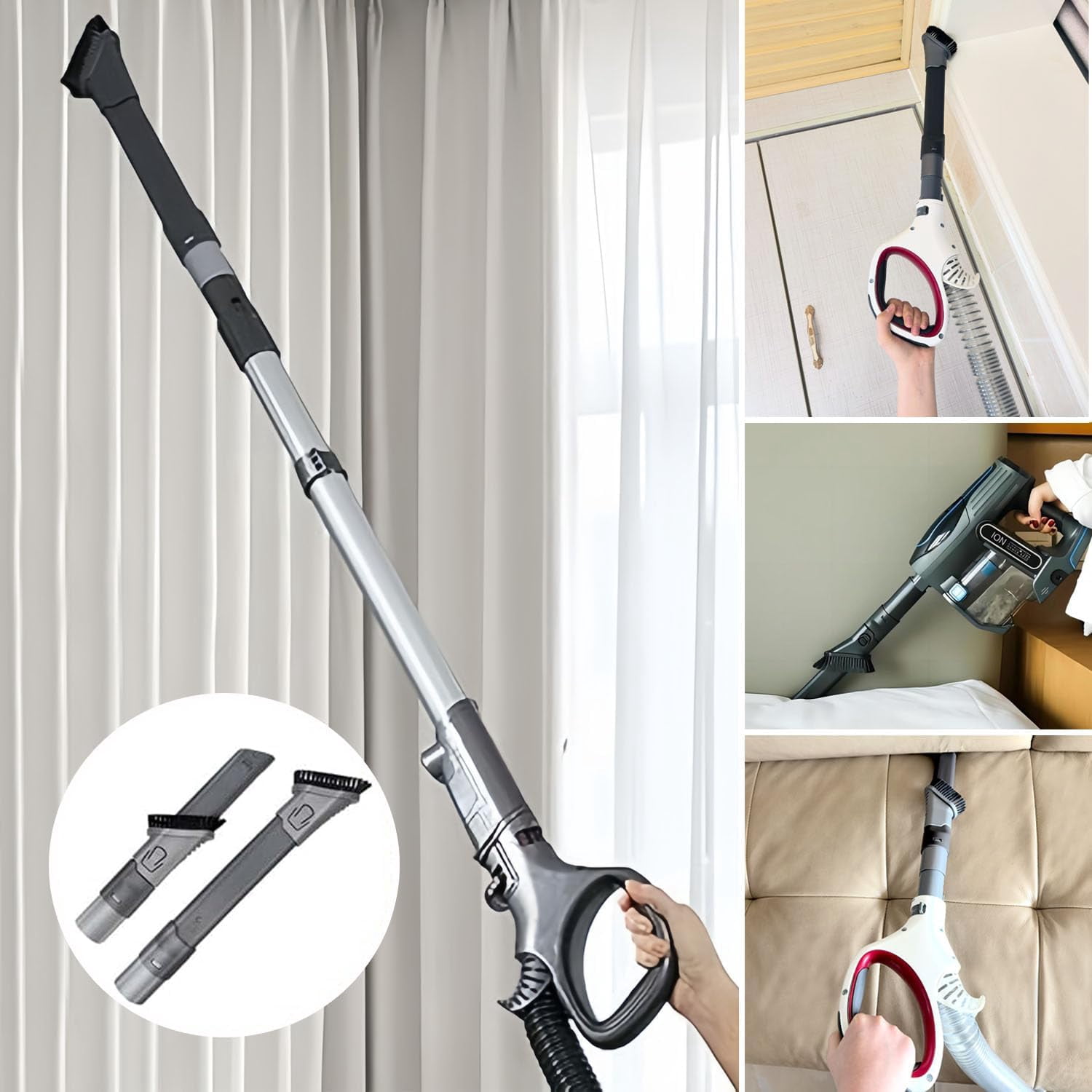 6PCS Vacuum Cleaner Attachments for Shark Rocket. 2-in-1 Crevice & Dusting Brush Combo. Includes flexible crevice tool and round bristle brush Compatible with Shark HV322,HV320, HV301,NV600, NV340