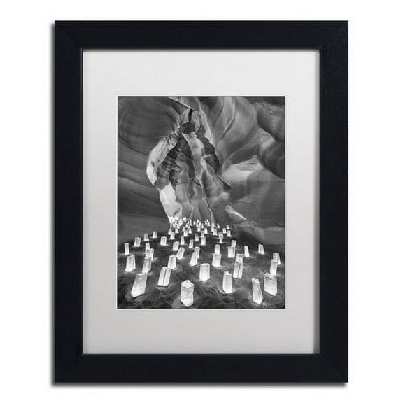 Trademark Fine Art "Candle Canyon II" Canvas Art by Moises Levy White Matte, Black Frame