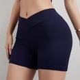 thumbnail image 5 of cfhntfmh Yoga Shorts for Women Stretch Skinny V-Shape Elastic Waisted Running Shorts Ribbed Jogger Workout Sports Shorts, 5 of 7