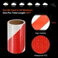 thumbnail image 3 of Uxcell Reflective Tape, 2 Roll 4 Inch x 10 Ft Waterproof Safety Adhesive Tape for Trailers, Red White, 3 of 6