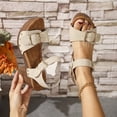 thumbnail image 4 of Dakaela Women's Platform Heels Sandals Ankle Strap Dress Block Chunky High Heeled Wedges Pumps Shoes for Bride Wedding Party Beige Size 6.5, 4 of 6