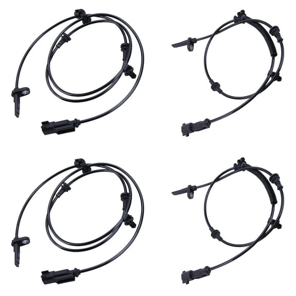 Zcargel 4Pcs ABS Wheel Speed Sensor Set Front & Rear Left/Right, OE DA8Z2C190B DA8Z2C204A, Complete Replacement Kit for Ford Explorer 2013-2019