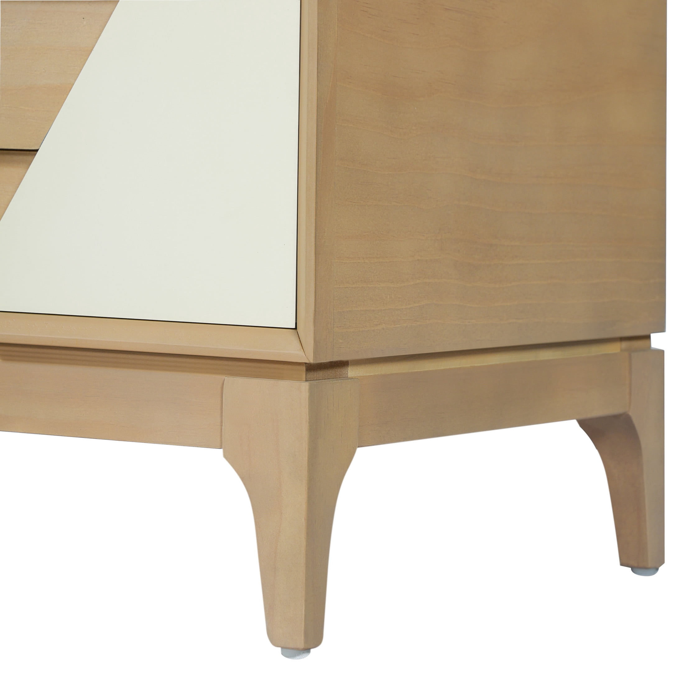 Christopher Knight Home Wooden Nightstand with 2 Drawers, Japandi Style Bedside Table, Natural