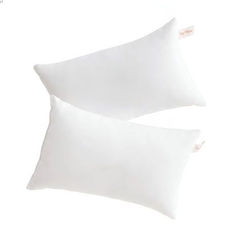 XIBUFE 2026 New 2 Pack Microfiber Soft Tiny Pillows, Travel Pillows for Sleeping Machine Washable Travel Pillows, 11" X 7", White for Travel, Sleeping, Road Trips, Camping, Comfort on the Go