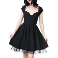 thumbnail image 1 of SZXZYGS Robes Formelles pour Femmes Soirée Midi Womens Sexy Gothique Robe Dos Nu Manches Courtes avec Coussin de Poitrine 2024, 1 of 5