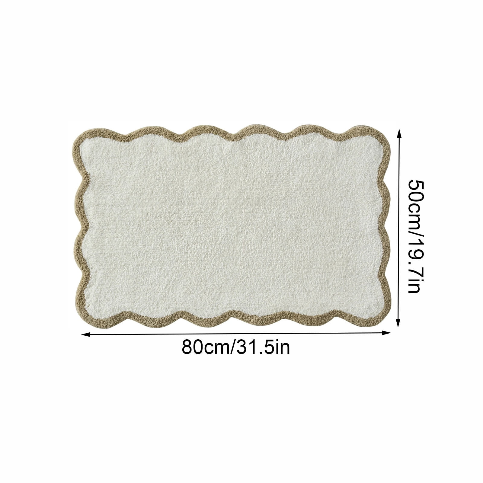 Solid Welcome Outdoor Doormat, Brown and White, 20 x 32 Inches, Durable Non-Slip Front Door Mat, Decorative Entryway Rug for Home Entrance
